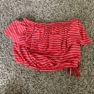 Abercrombie & Fitch Bandeau Ruffle Top
